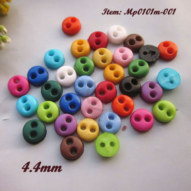 Tiny Buttons 4mm 144pcs Mixed / 1 Color Round Mini Buttons For